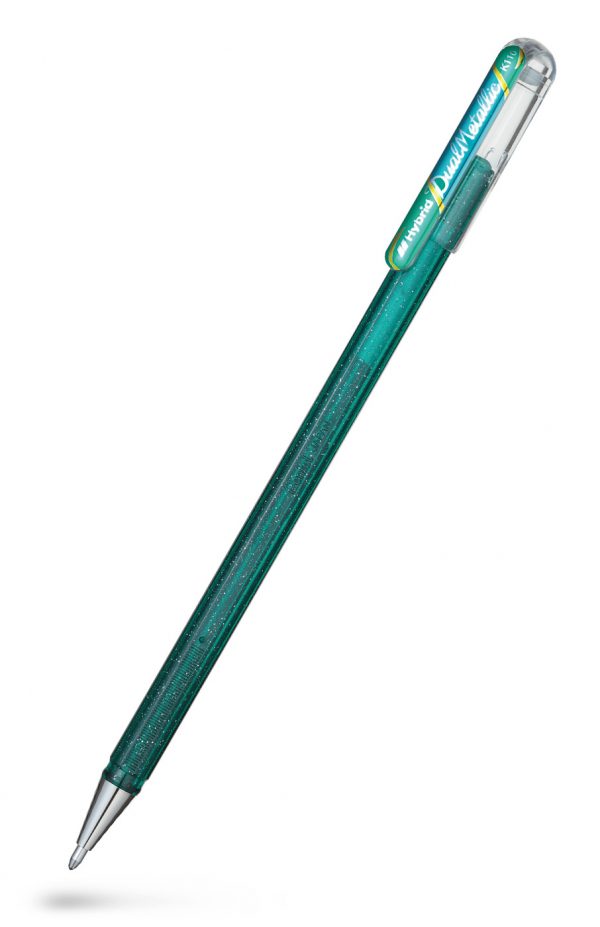 PENTEL Hybrid Dual Metallic Gelroller Grøn/Metallic blå