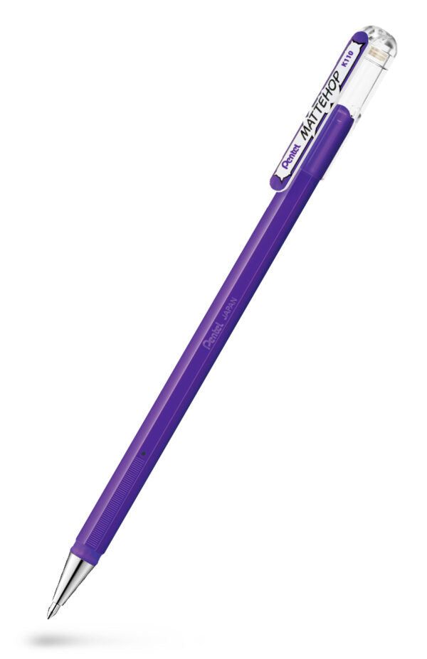 PENTEL K110V Mattehop Gelrollerpen Lilla