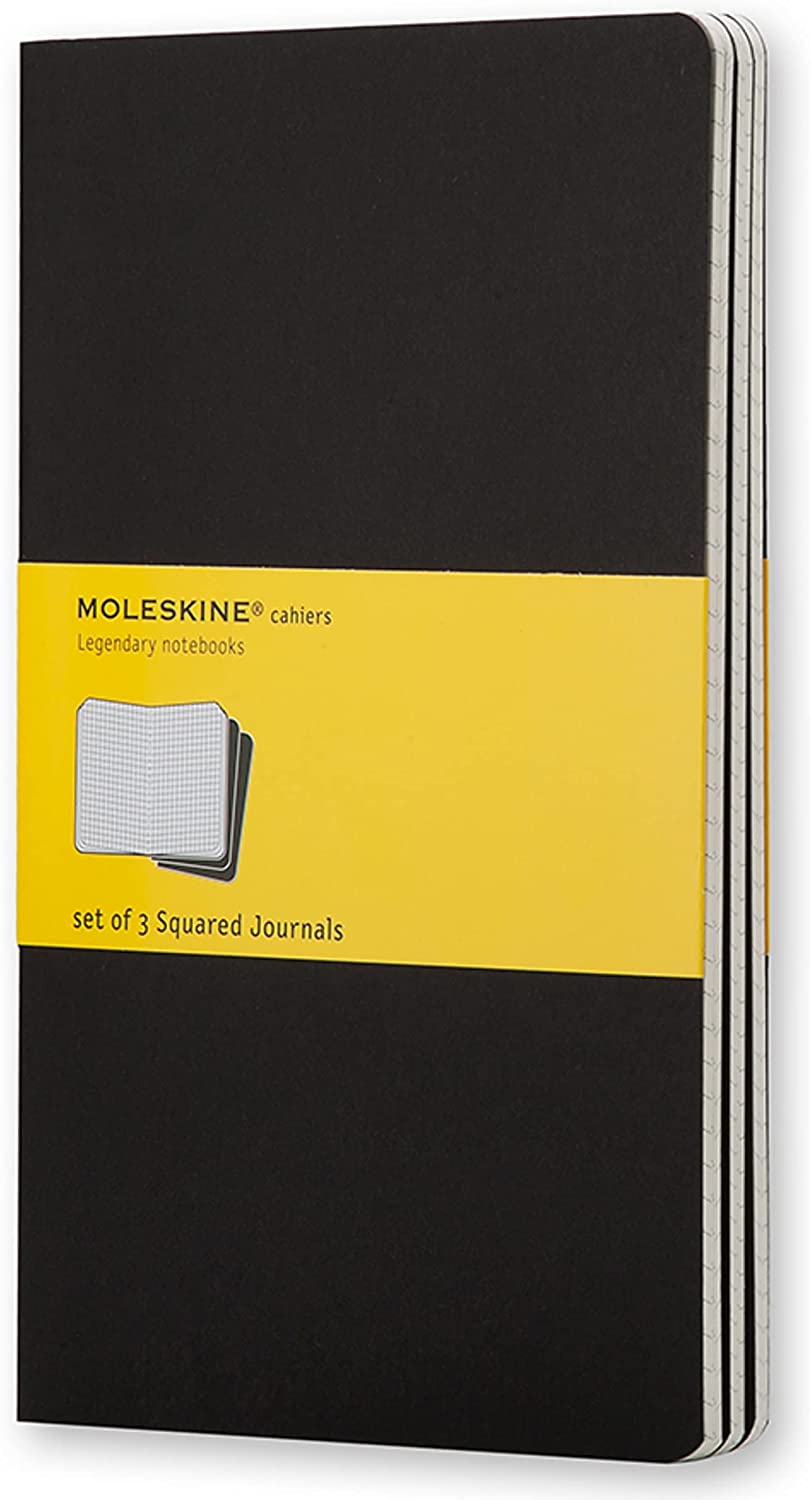 Moleskine Papir Pocket / Black Moleskine Cahiers Journals - Squared