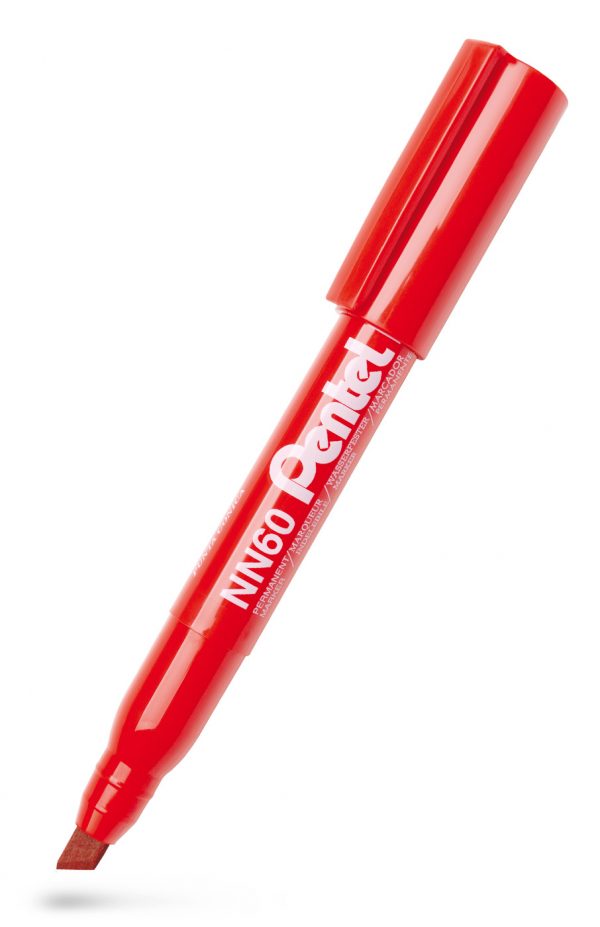 PENTEL Permanent Marker Firkantet Spids Rød
