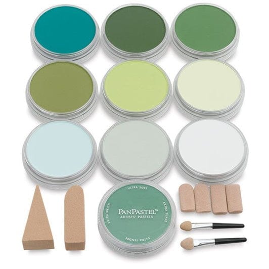 Panpastel Tørpastel PANPASTEL Greens sæt med 10 farver