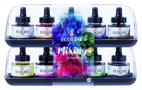 Royal Talens Akvarelmaling Ecoline Mixing sæt 10 x 30ml