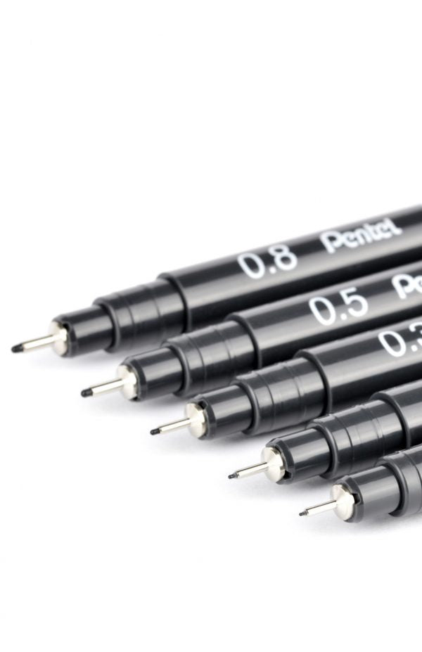 PENTEL Pointliner Fineliner 0,8mm Sort