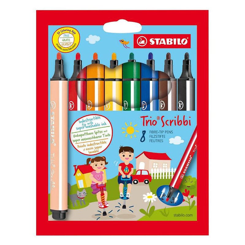 Staedtler Tegneartikler Stabilo Trio Scribbi 8 pens