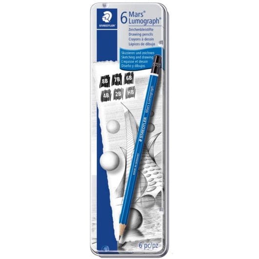 Staedtler Tegneartikler Staedtler Mars Lumograph tegneblyanter 6 stk