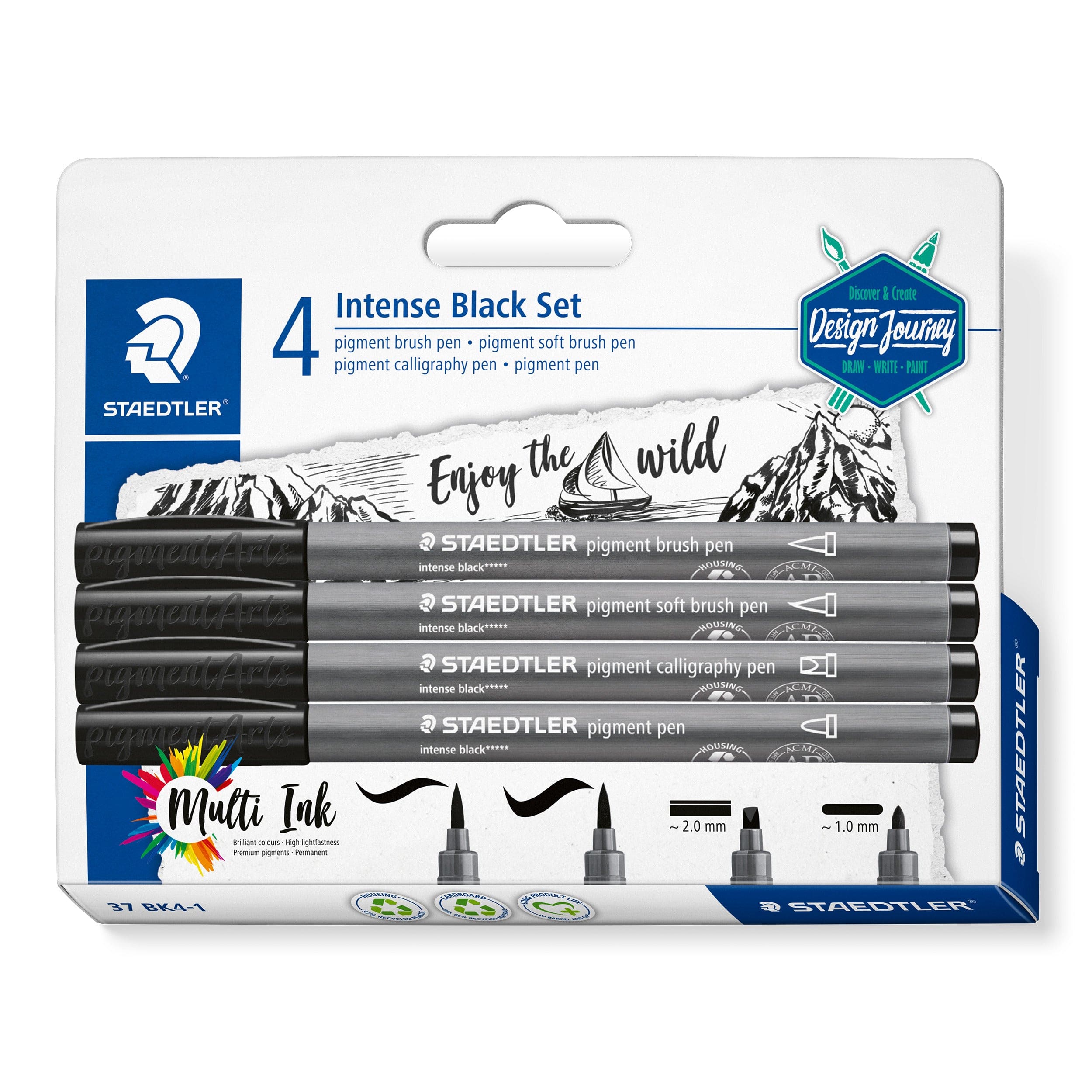 Staedtler Tusser Staedtler sæt Intense 4 stk. Sort