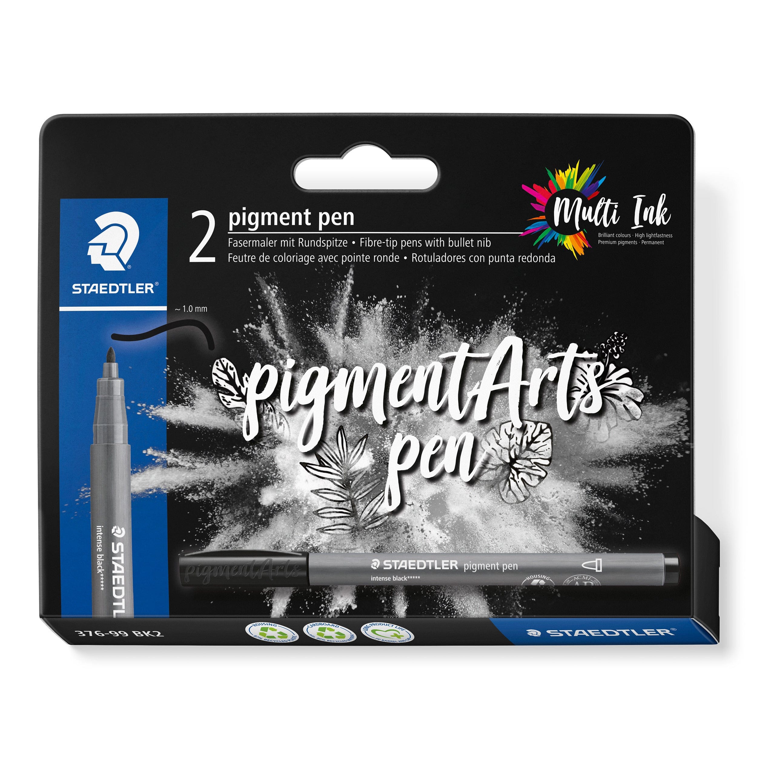 Staedtler Tusser Staedtler sæt Pigment Arts brush 2 stk. Sort