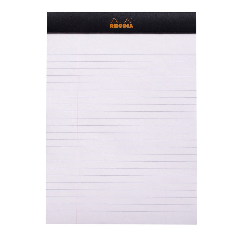 Stelling Rhodia BLACK head stapled pad N°16 - linjeret