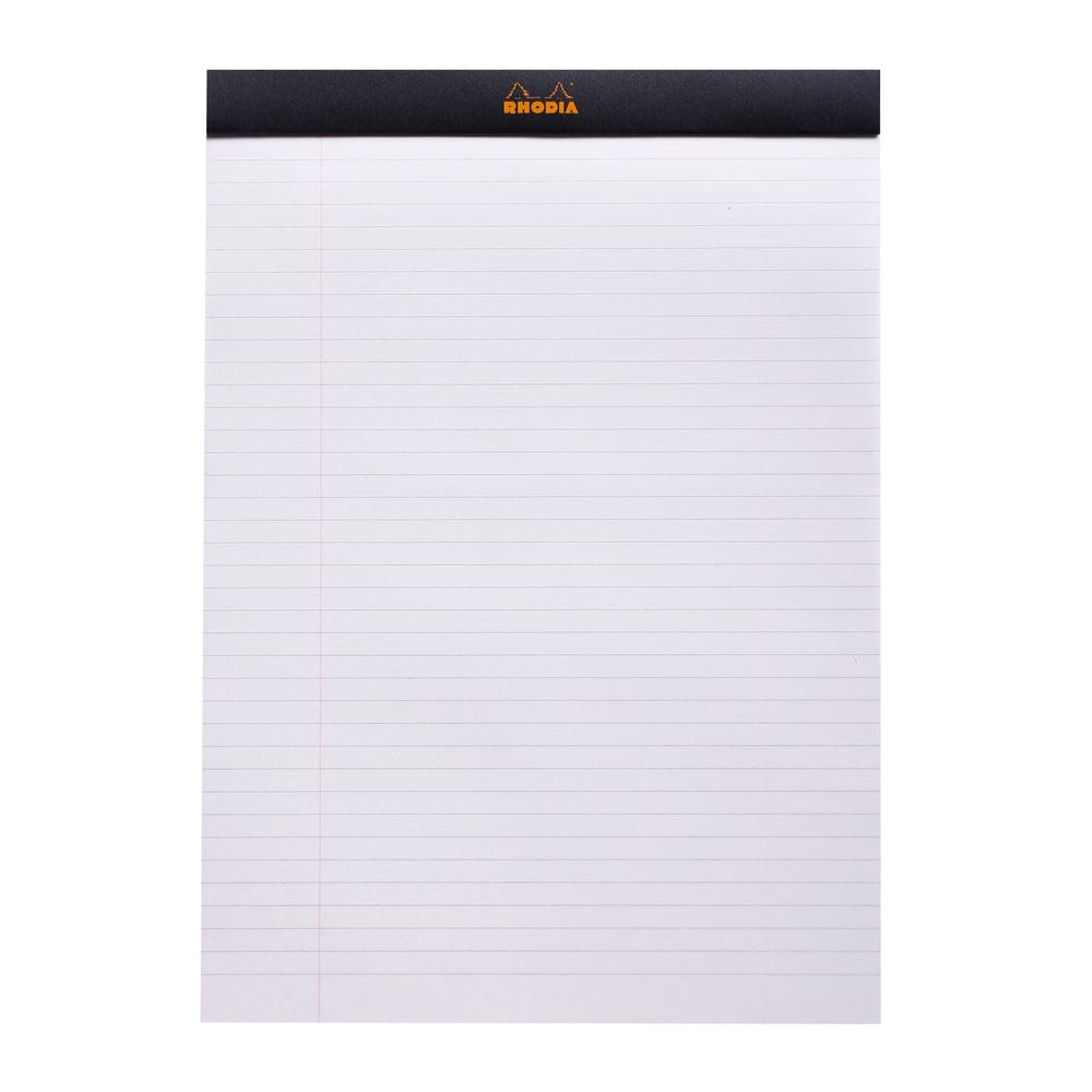 Stelling Rhodia BLACK head stapled pad N°18 - linjeret