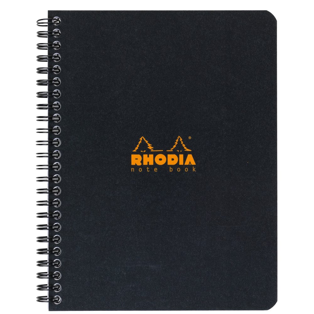 Stelling Rhodia Classic BLACK A5 notebook spiral - Linjeret