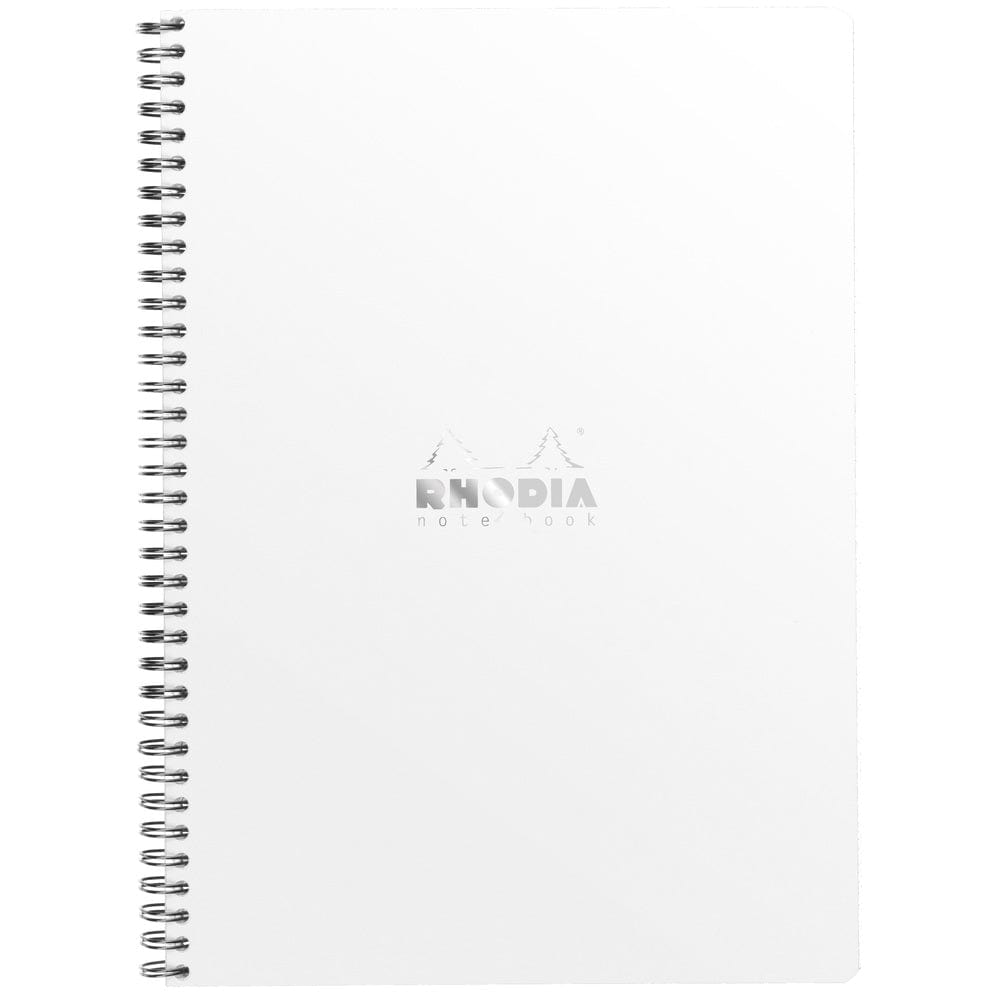 Stelling Rhodia Classic WHITE A4 notebook spiral - Linjeret