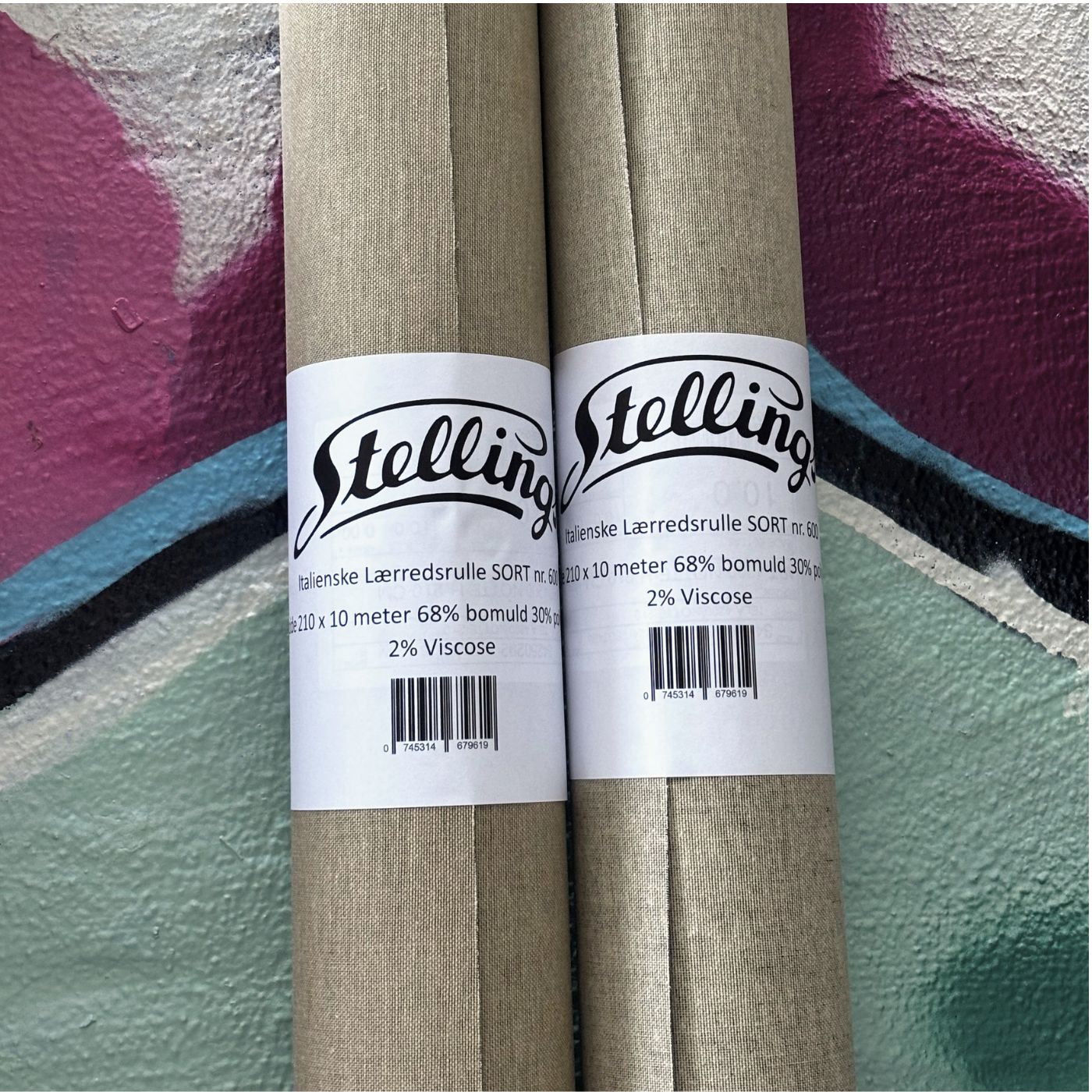 Stellings Lærred SORT nr. 600 - hel rulle - 68% bomuld 30% polyester