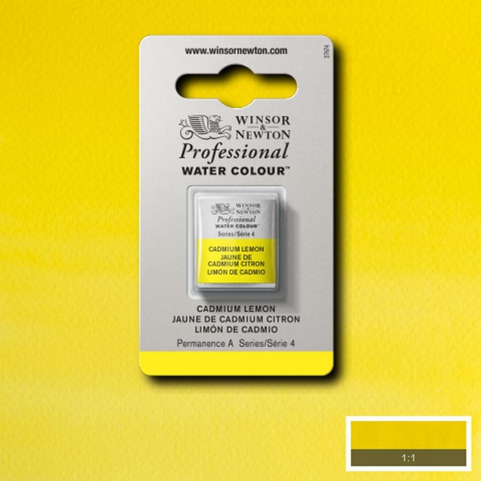 Winsor Newton 1/2 pans Cadmium Lemon