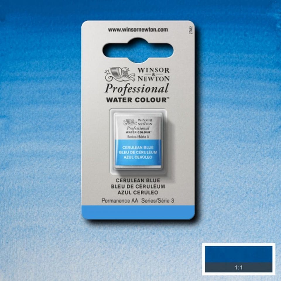 Winsor Newton 1/2 pans Cerulean Blue