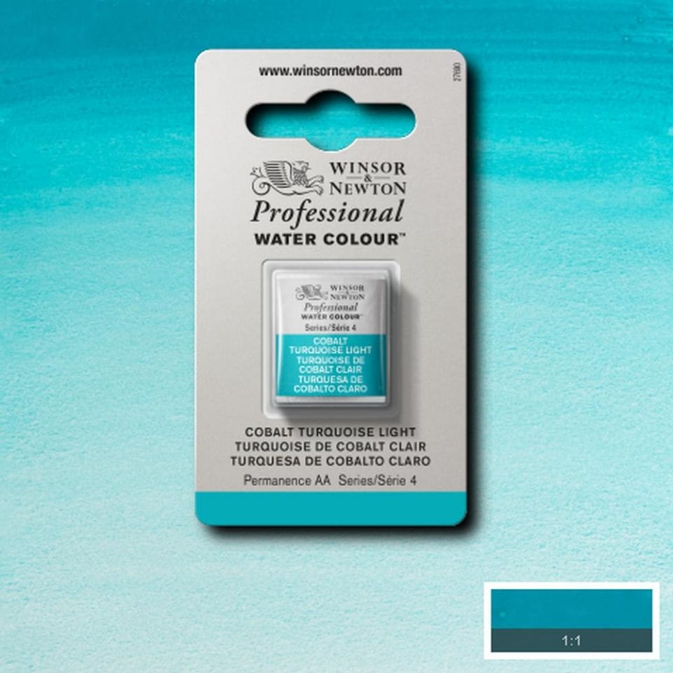 Winsor Newton 1/2 pans Cobalt Turquoise Lt