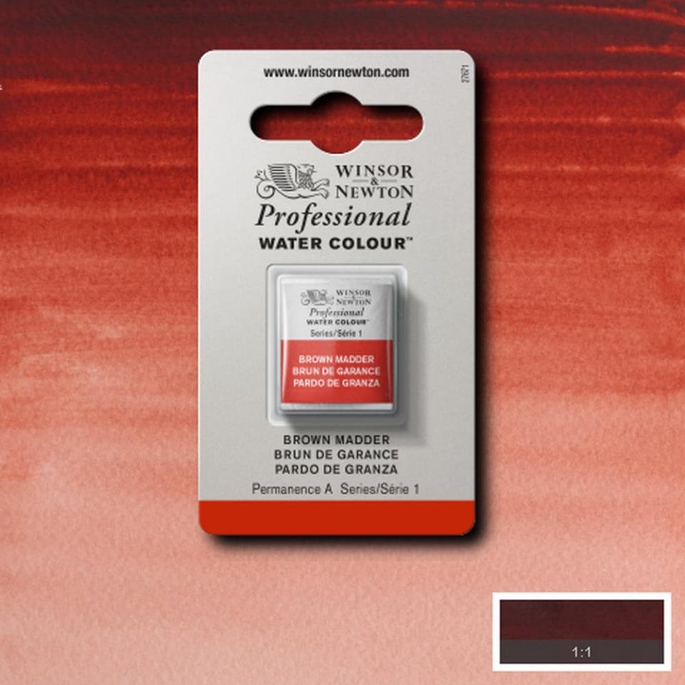 Winsor Newton 1/2 pans Madder Brown
