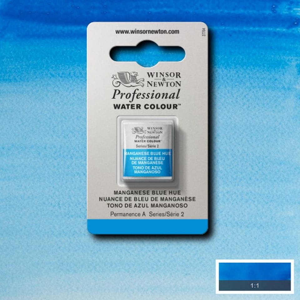 Winsor Newton 1/2 pans Manganese Blue