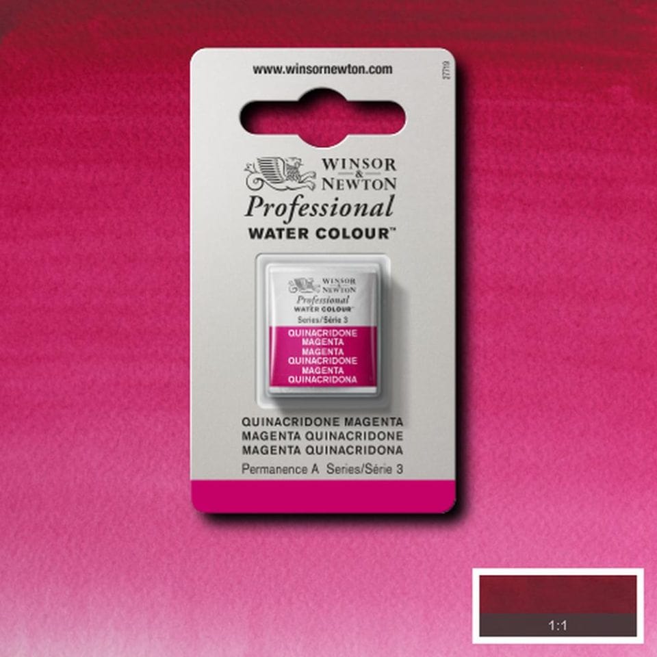 Winsor Newton 1/2 pans Quinacridone Magenta