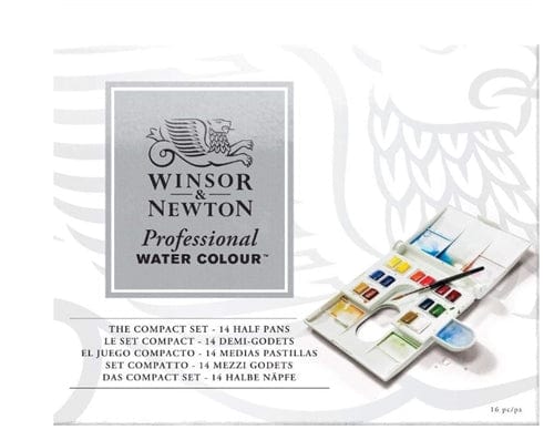 Winsor Newton 1/2 pans Winsor & Newton - ½ pans sæt 14 stk. Compact