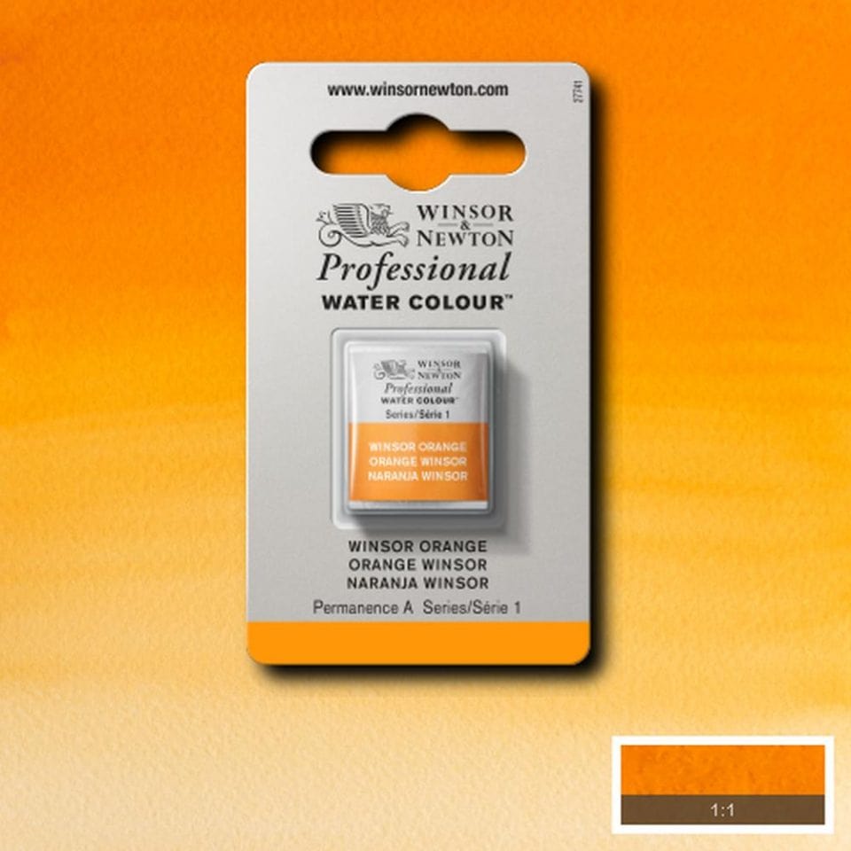 Winsor Newton 1/2 pans Winsor Orange