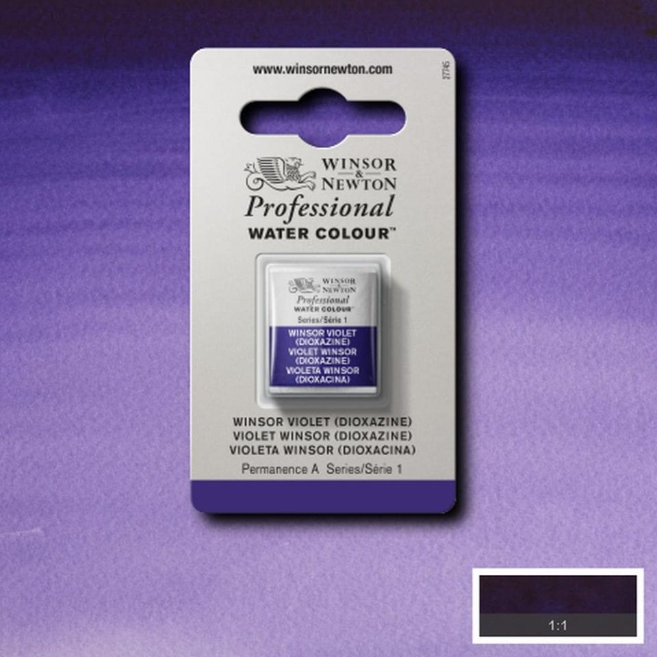 Winsor Newton 1/2 pans Winsor Violet