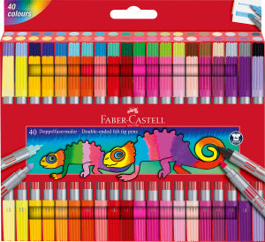 Faber-Castell Dobbelt tuscher 40 stk.