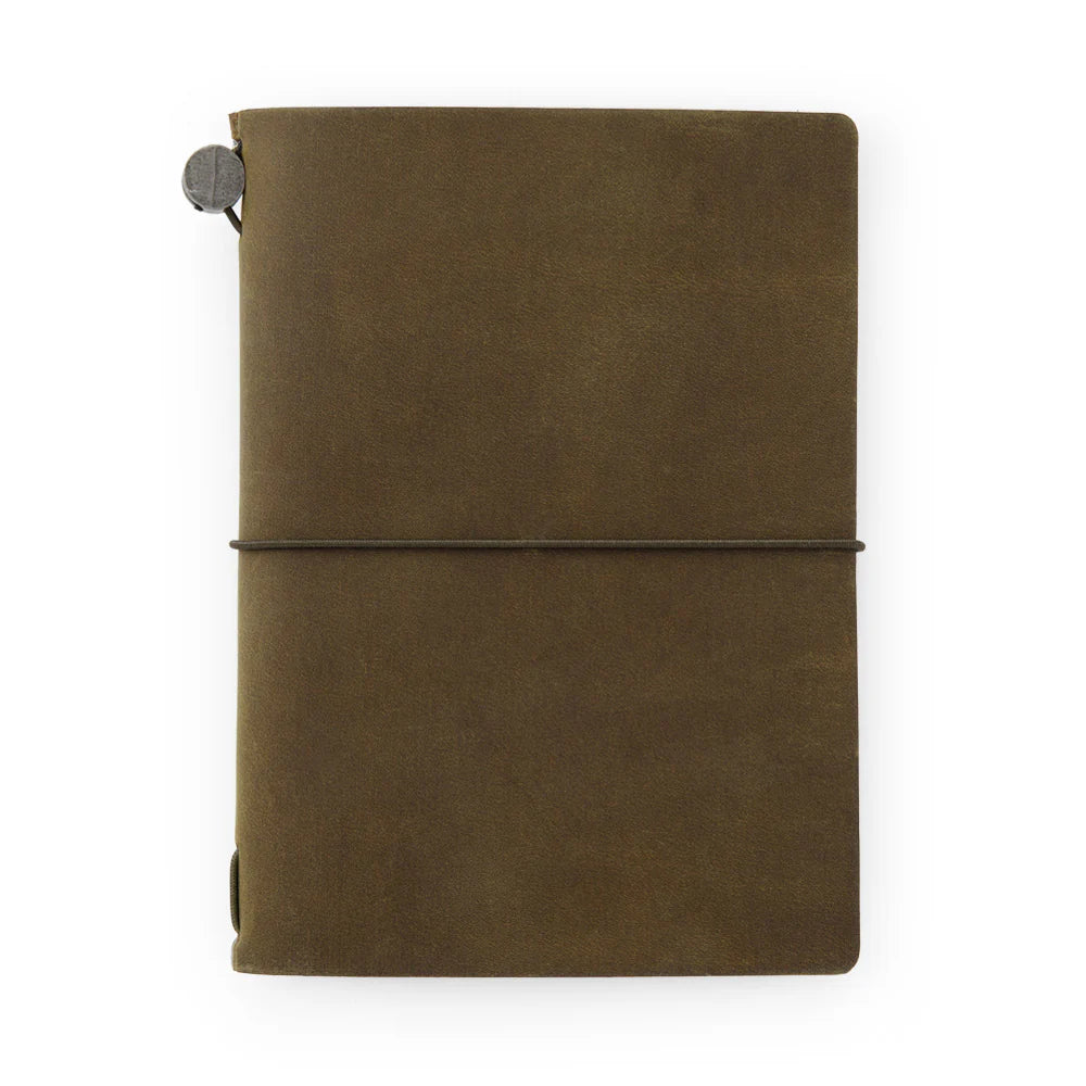 Traveler´s Company, Notebook Olive Passport Size (læderomslag)