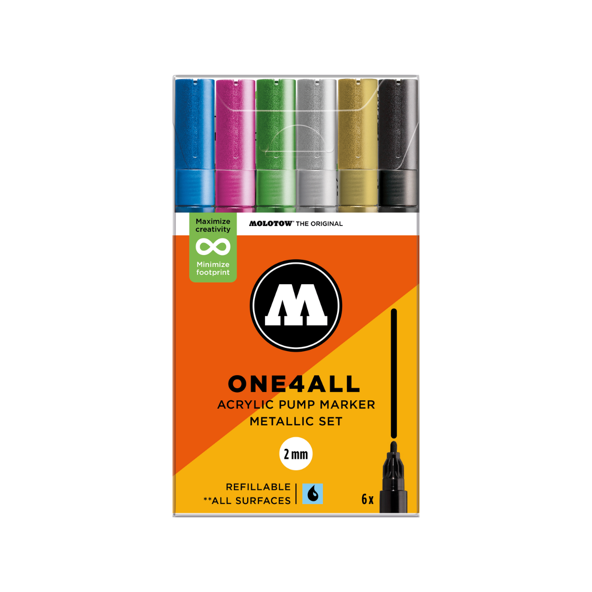 Molotow 127 HS ONE4ALL 6 stk Metallic sæt