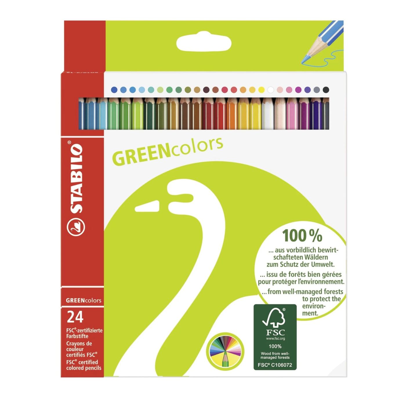 Stabilo Greencolors farveblyant sæt 24 stk