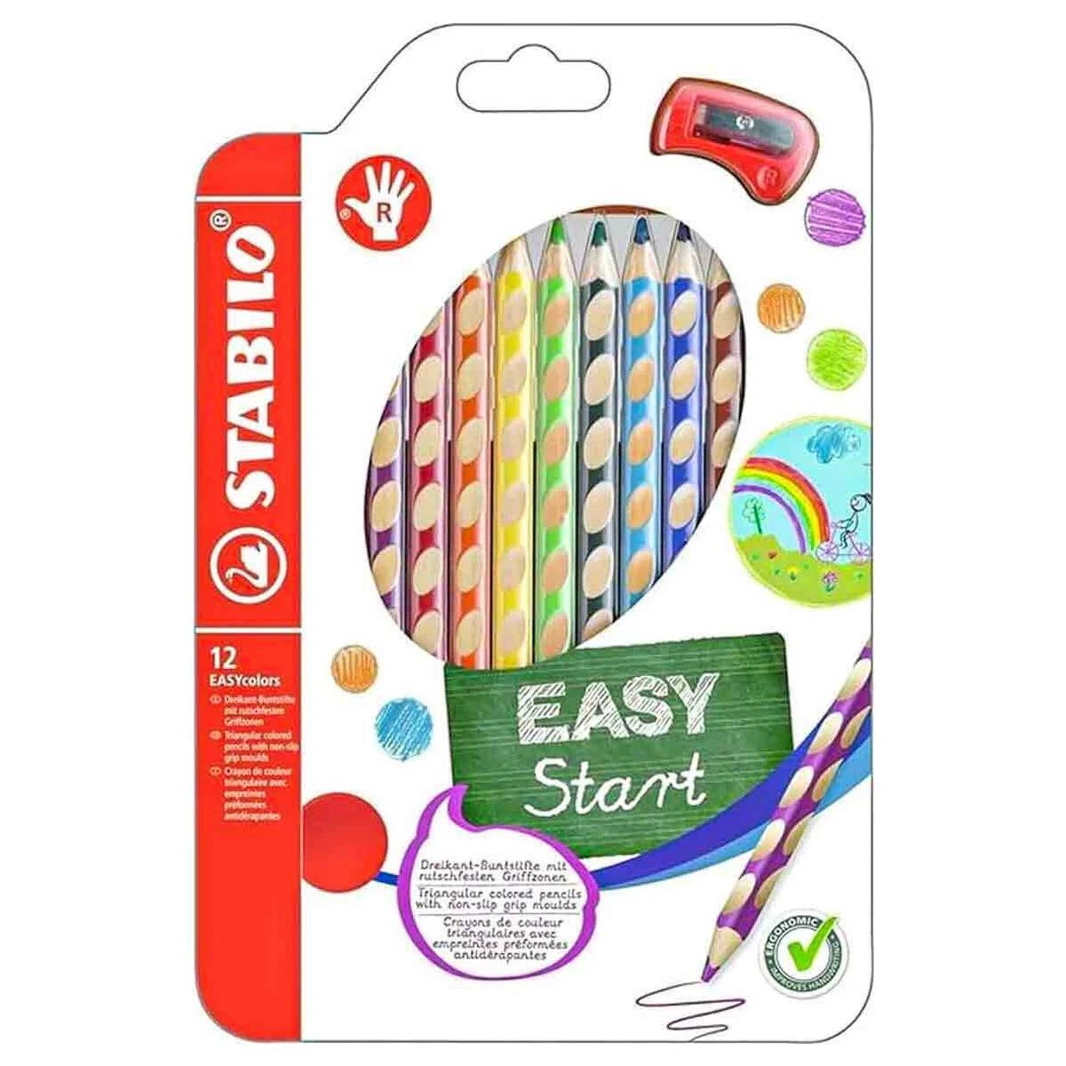 Stabilo Easycolors farveblyant sæt 12 stk højre