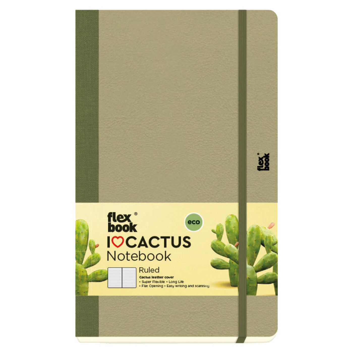 Flexbook I Love Cactus notesbog 13x21 cm – linjeret