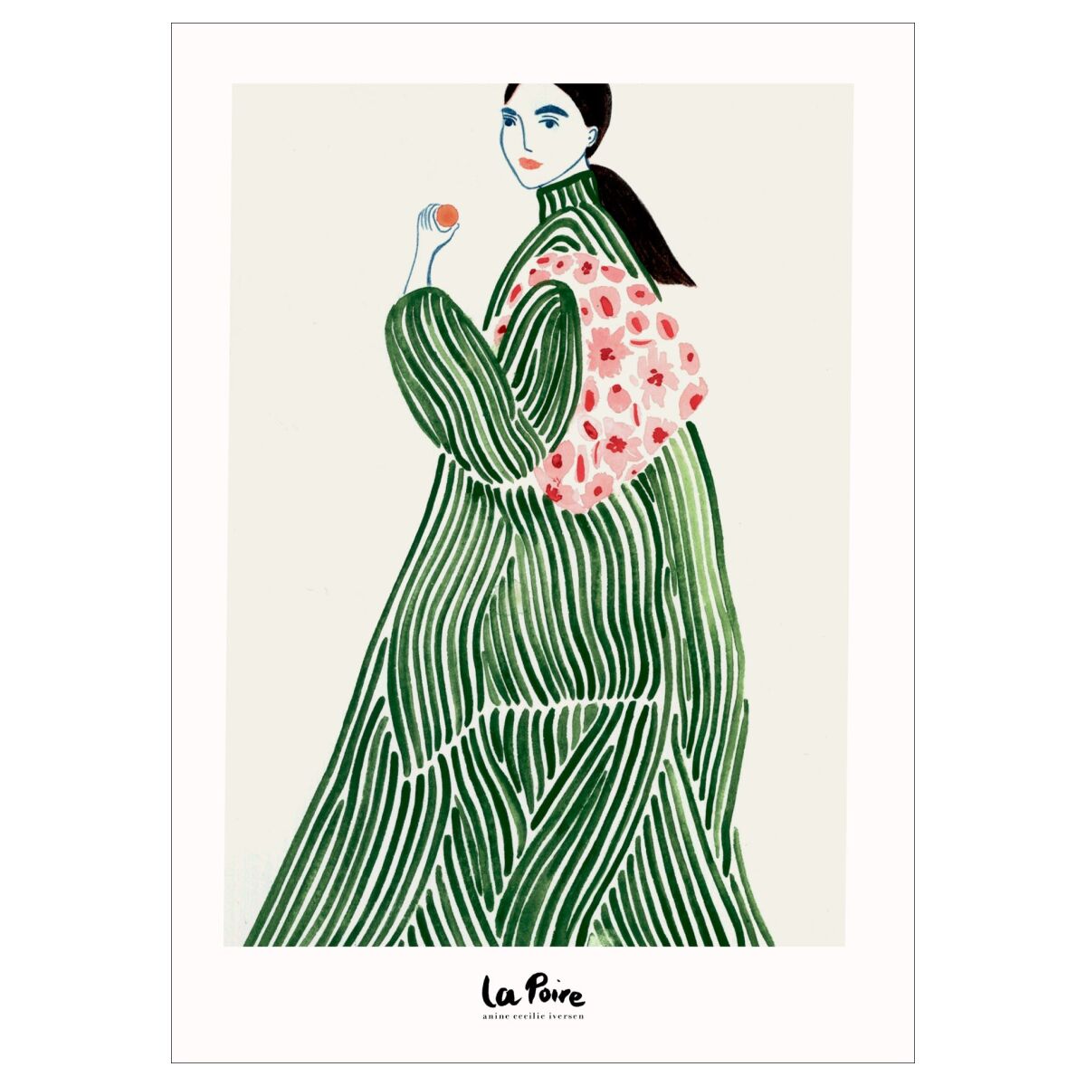 La Poire Green Coat 50 x 70 cm