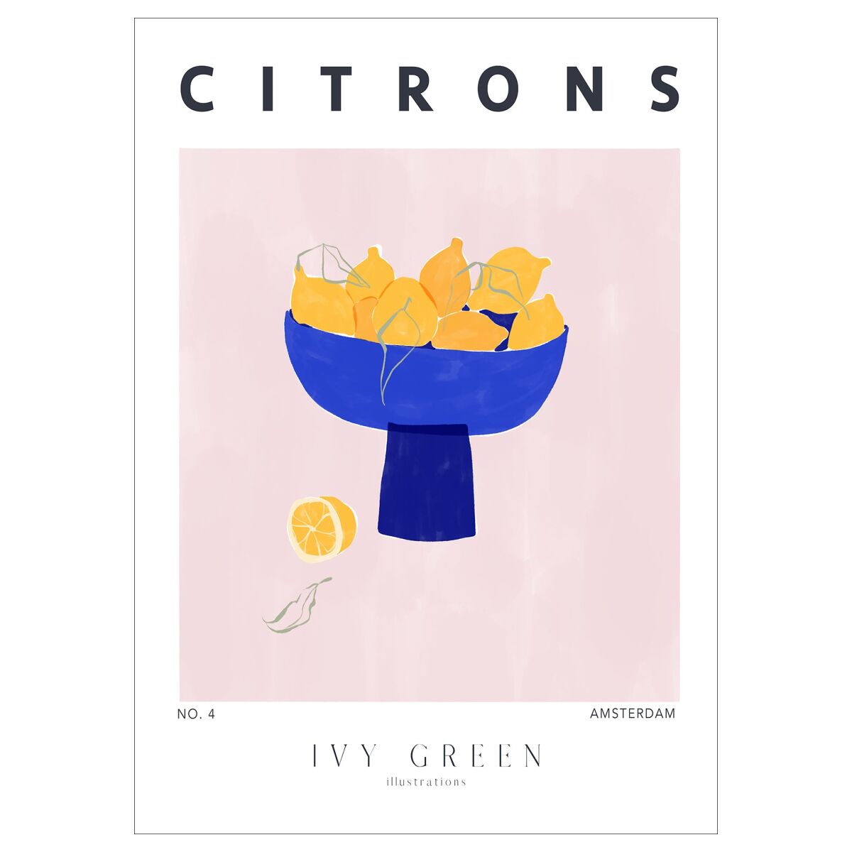 Ivy Green Illustrations Lemons 30 X 40 cm