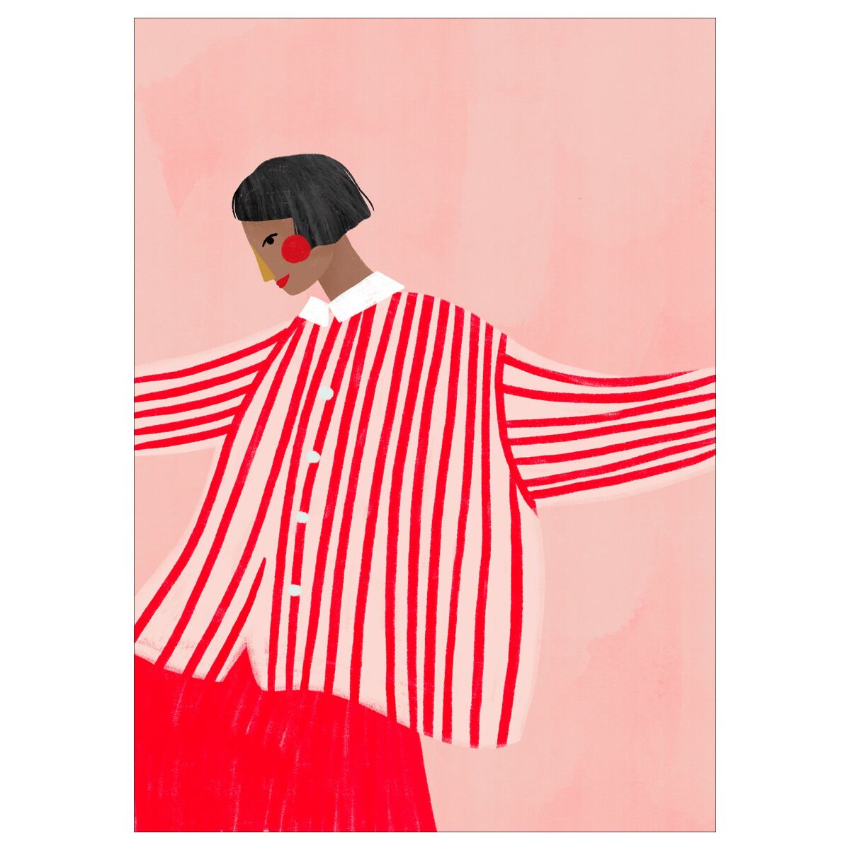 The Woman With the Red Stripes