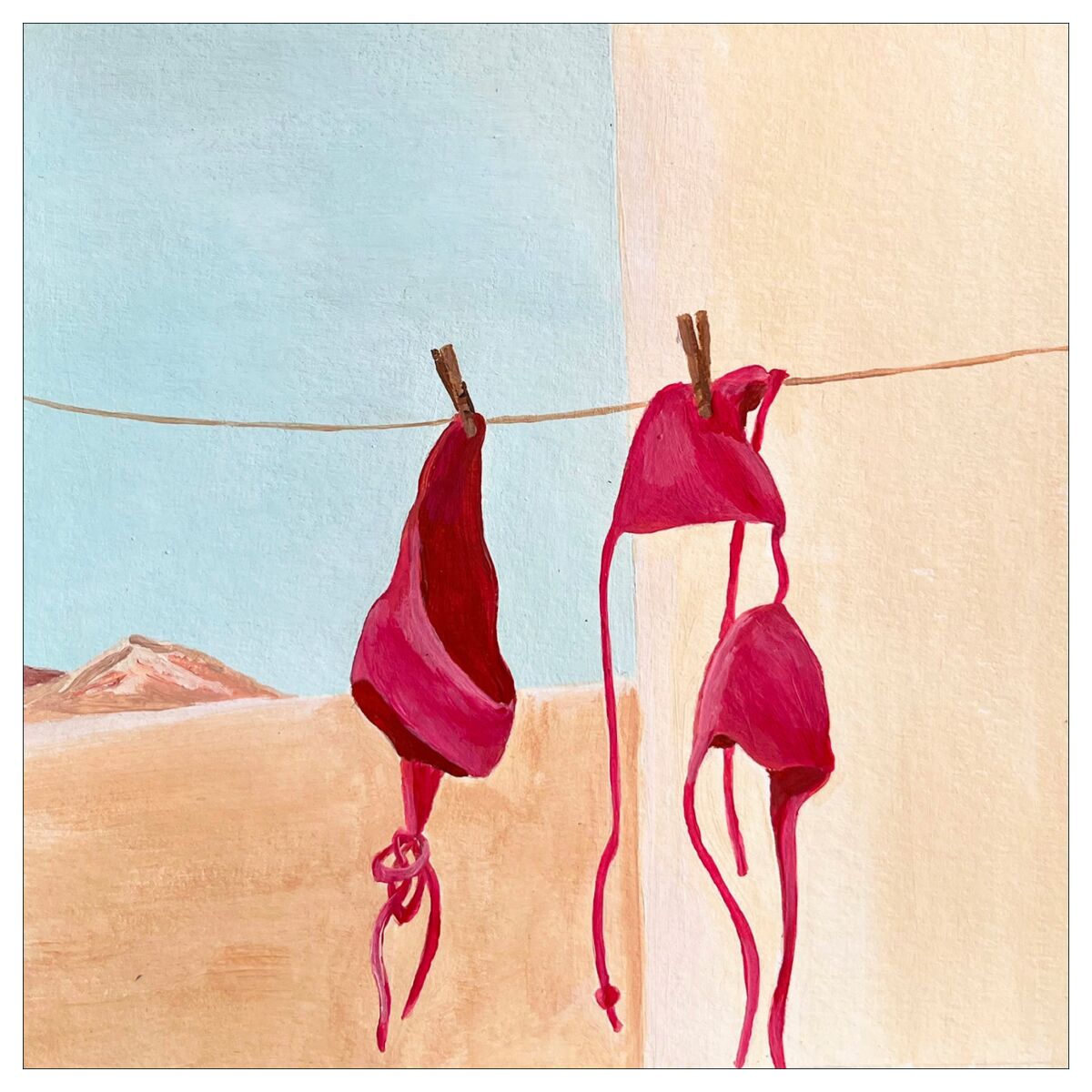 Hanging Laundry 50 x 50 cm