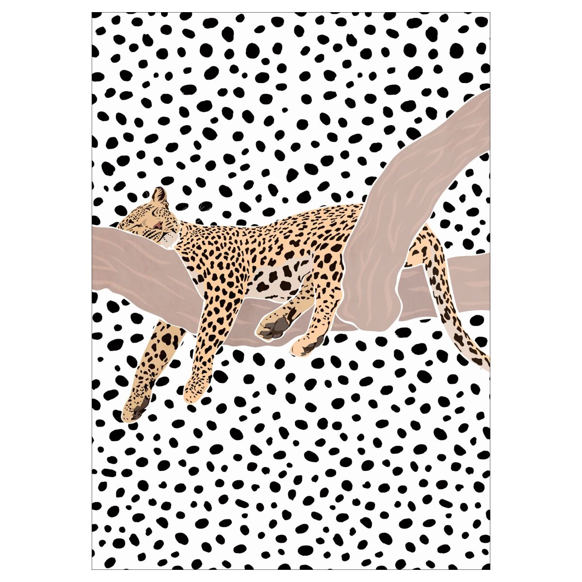 Sarah Manovski Leopard Sleeping Polkadots - A5