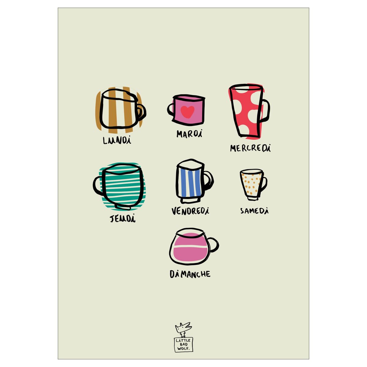 Little Bad Wolf Weekly cups - A5
