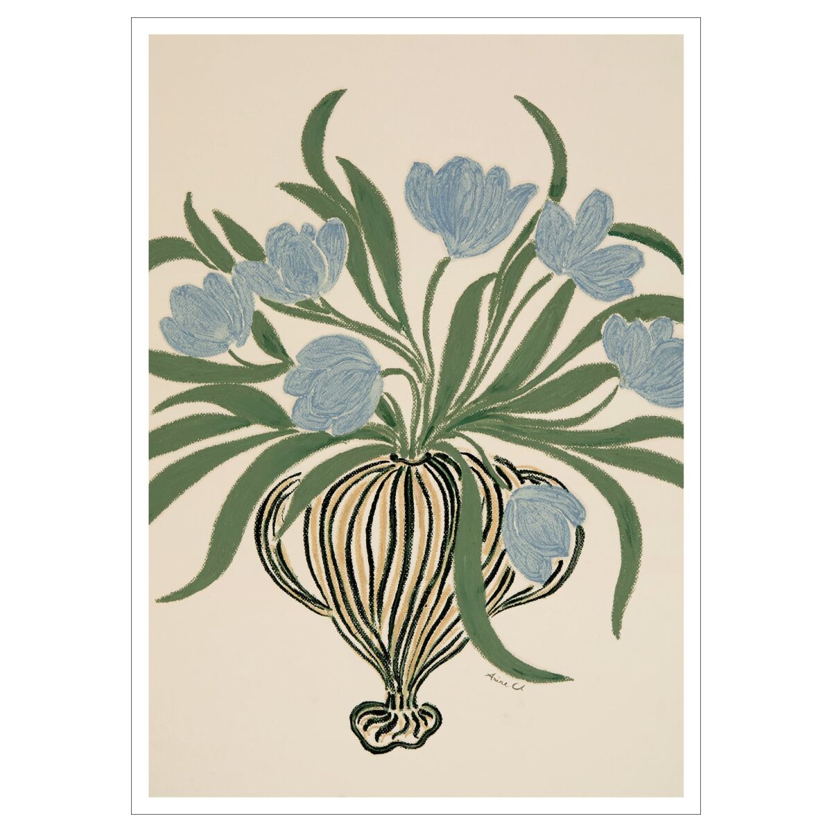 Dansk Flygtningehjælp La Poire - "Blue Tulips" - A5