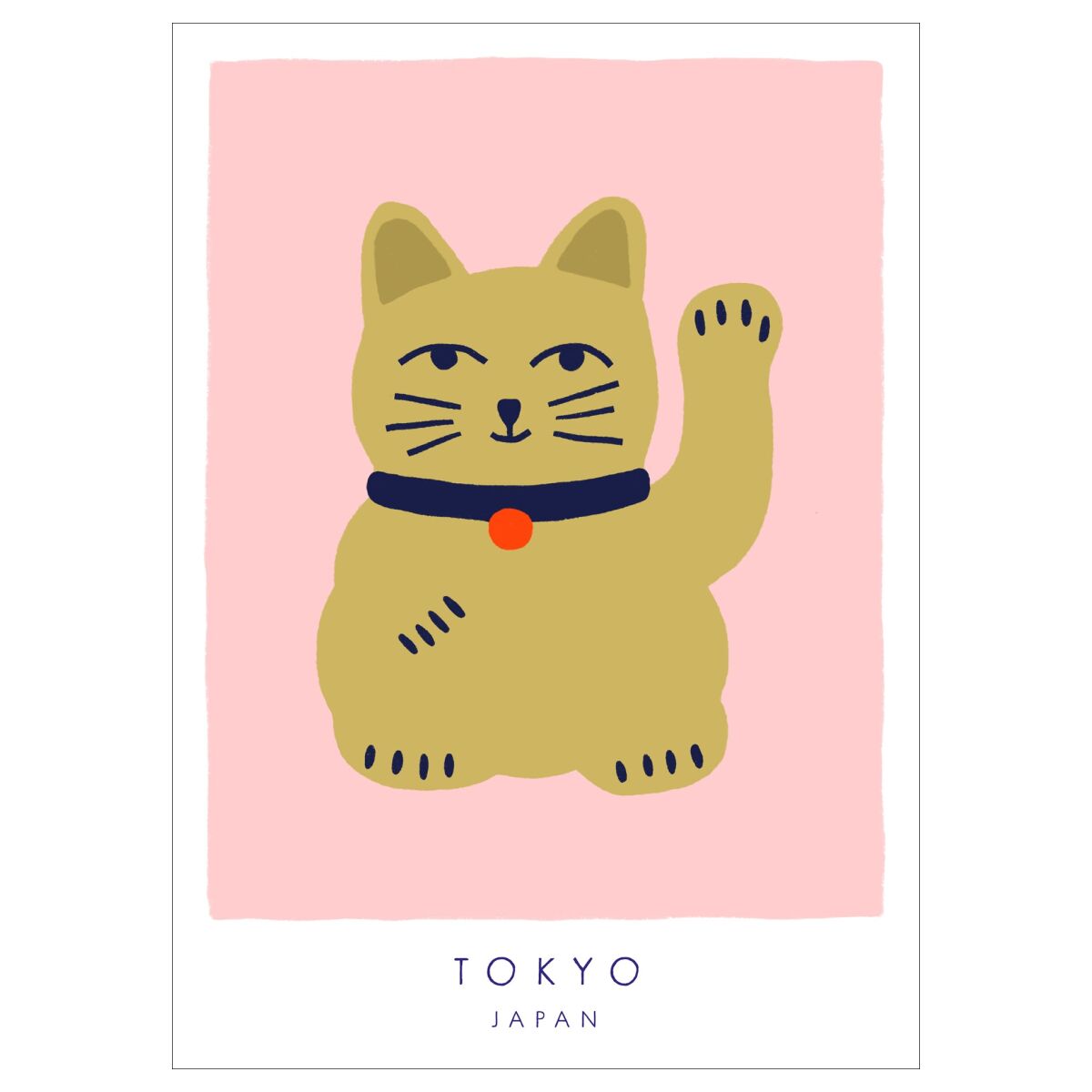 Maren Gross Maneki Neko, A Lucky Cat 50 x 70 cm