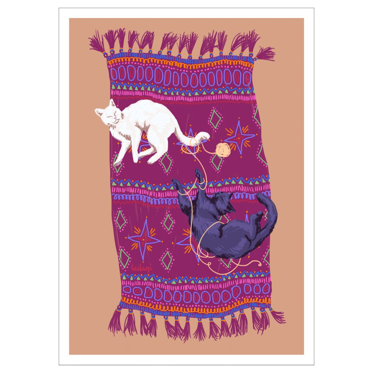 Leilani Playing Cats - A5