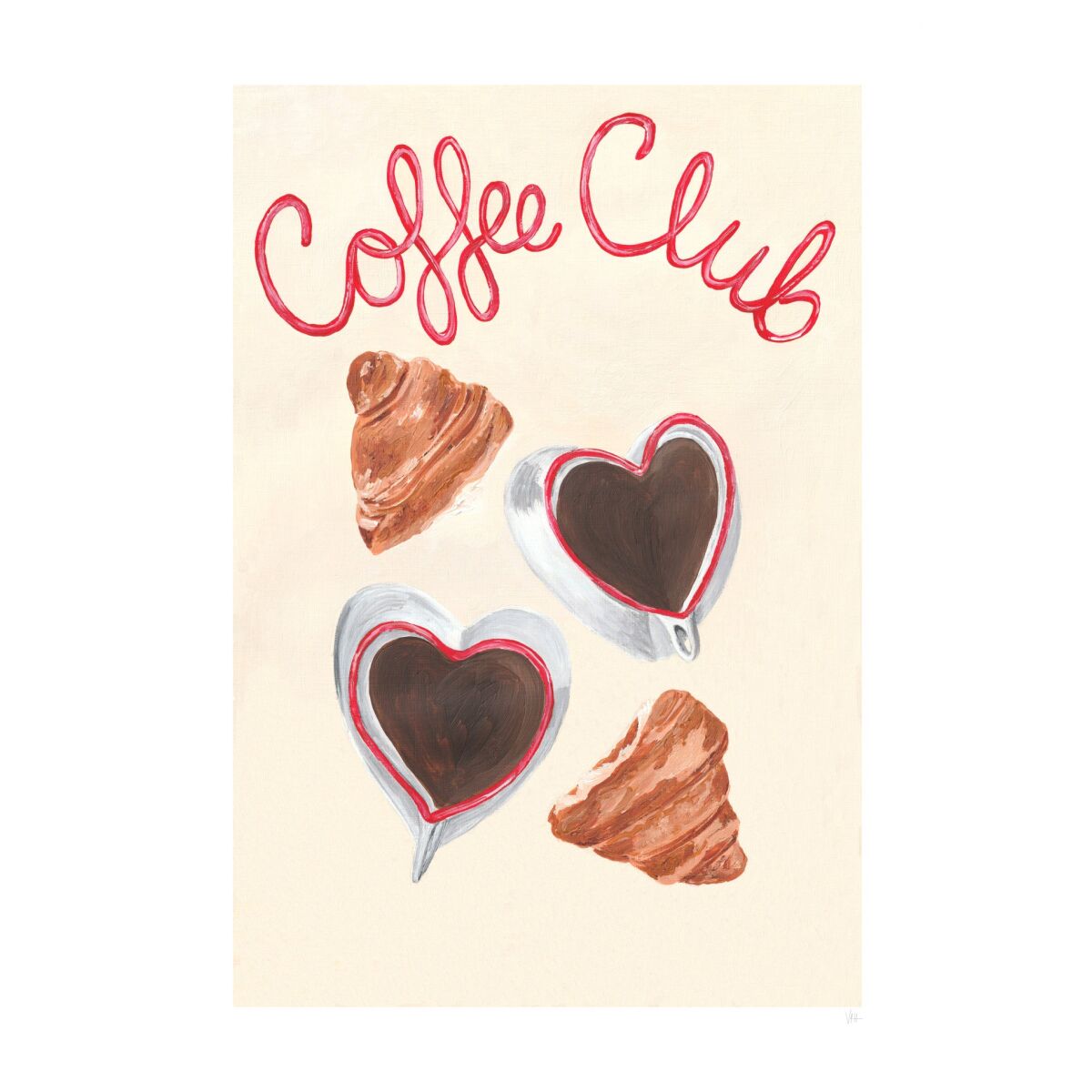 Violets Print House Coffee Club 50 x 70 cm