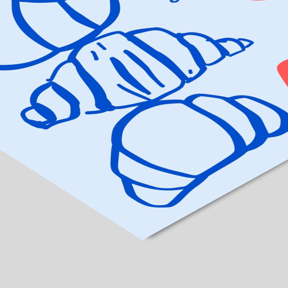 More Croissant - light blue/red