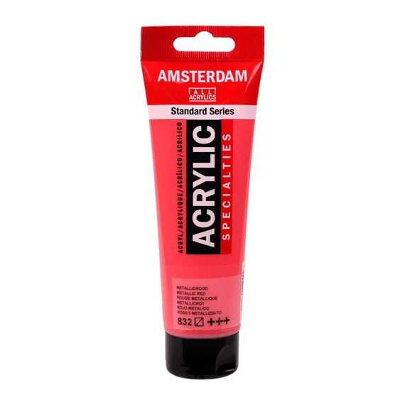 AMSTERDAM 120ml 832 Metallic Red