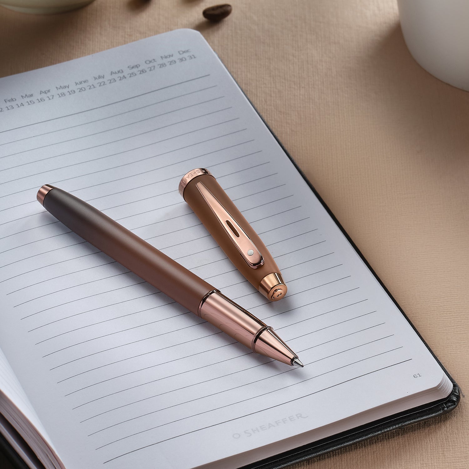 Sheaffer 100 Coffee Edition mat brun med brune PVD-detaljer