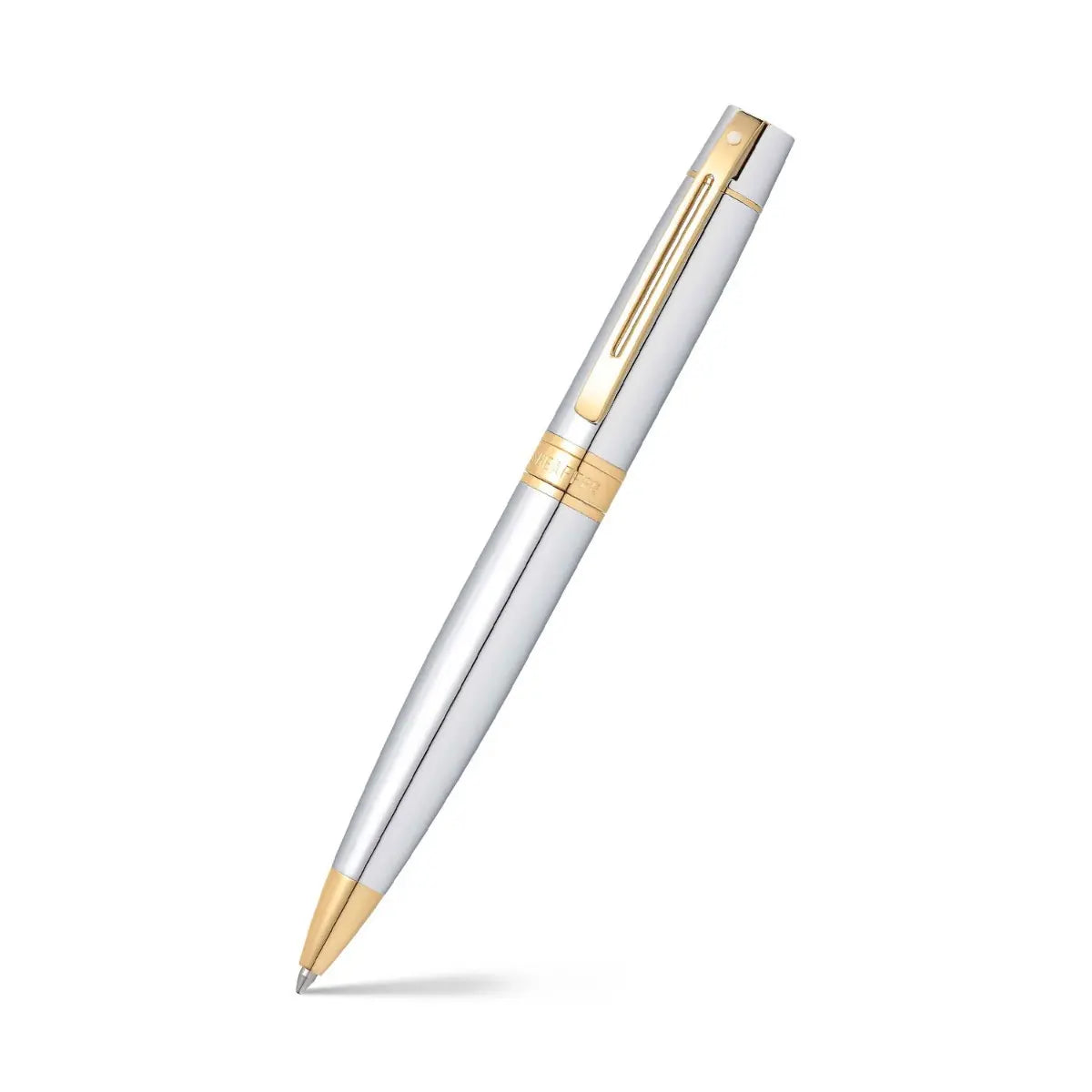 Sheaffer 300 Bright krom med gulddetaljer