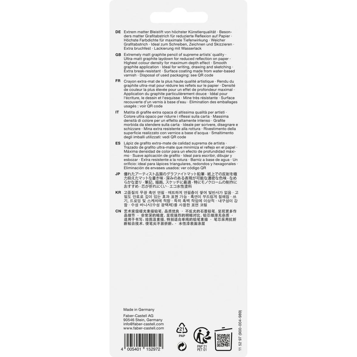 Faber-Castell Pitt Graphite Matt sæt 5 dele