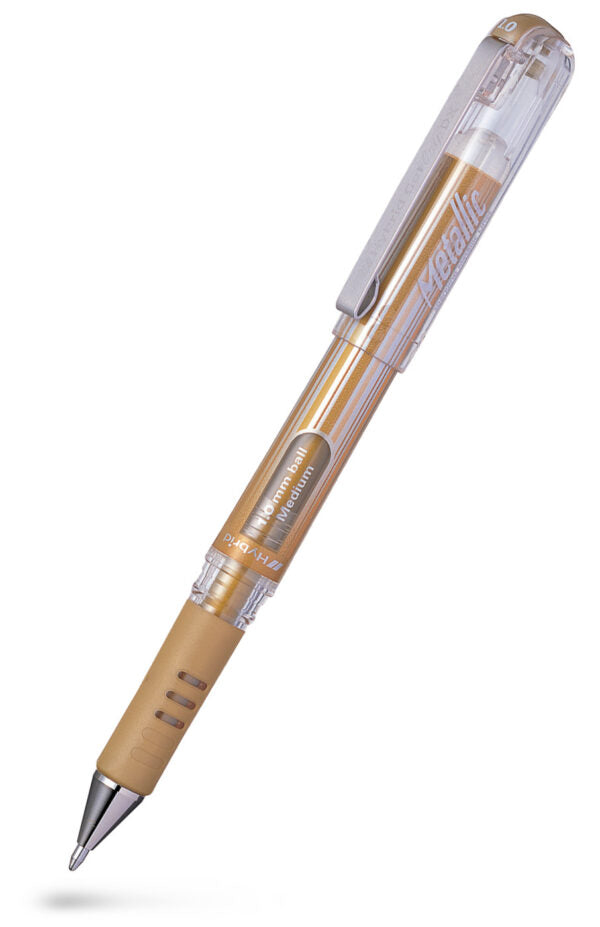 PENTEL Hybrid Gel Grip DX Metallic Guld