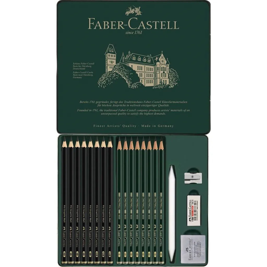 Faber-Castell 9000 & Pitt Graphite Matt sæt 20 stk.