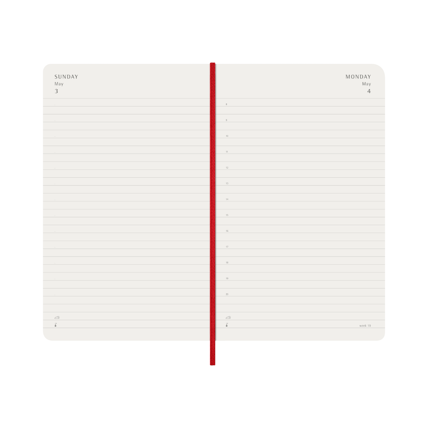 Moleskine Kalender Soft 12M Daily Large Rød 2026
