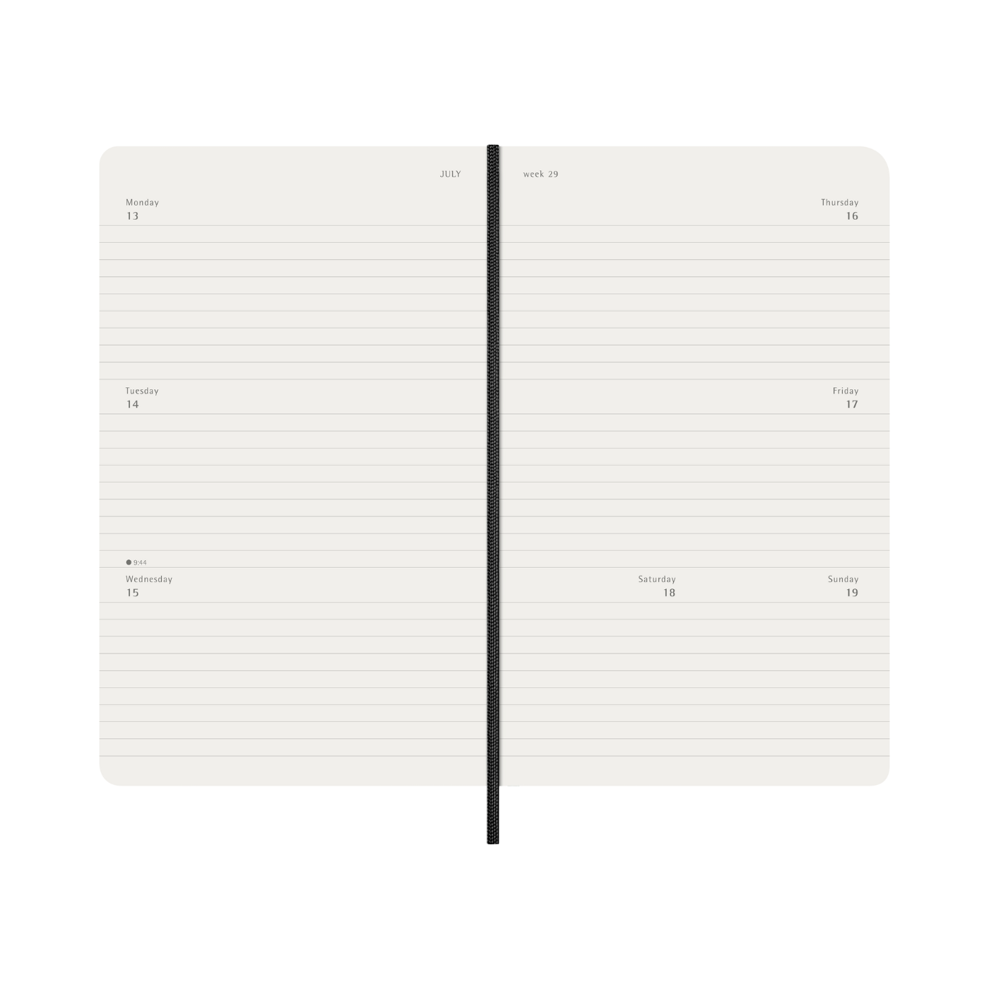 Moleskine Kalender Soft 12M Weekly Horizontal Large Sort 2026